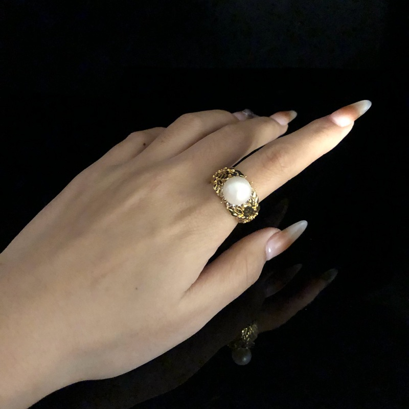 Retro stiliaus maža kvapni vyniojimo grandinėlė, imituojanti perlus, auskarų žiedų rinkinys, metalinė susukta grandinėlė_voghion.com