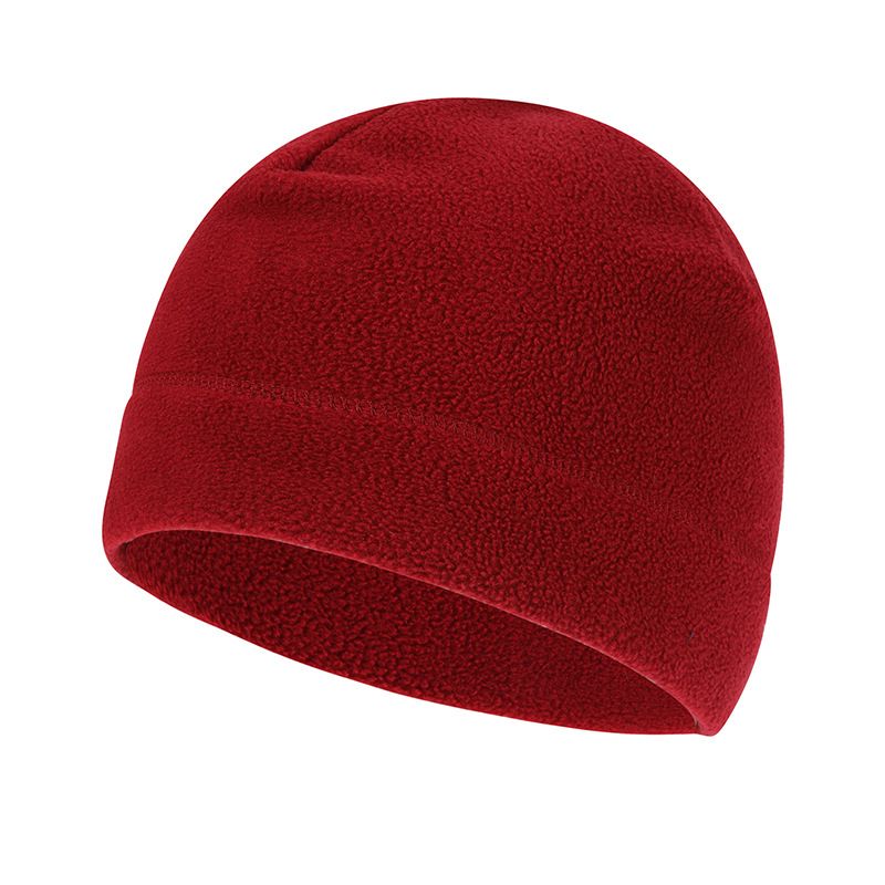 Winter Outdoor Cycling Pullover Warm Windproof Polar Fleece Sports Running Soft Coldproof Solid Color Small Hat_voghion.com