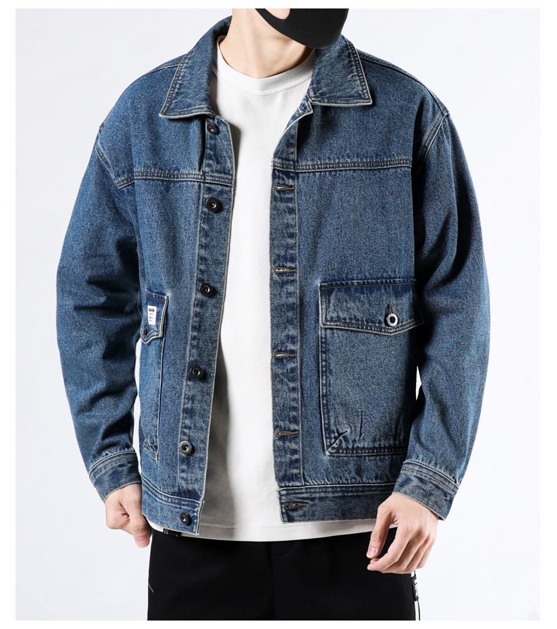 Giacca in denim da uomo, coordinata, alla moda, casual, cardigan_voghion.com