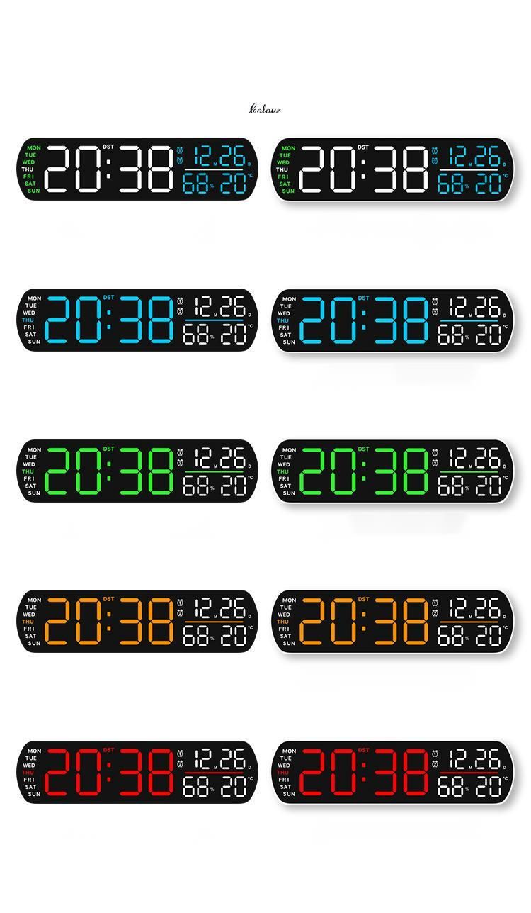 Orologio digitale da tavolo semplice elettronico multifunzionale a LED con allarme 5512_voghion.com