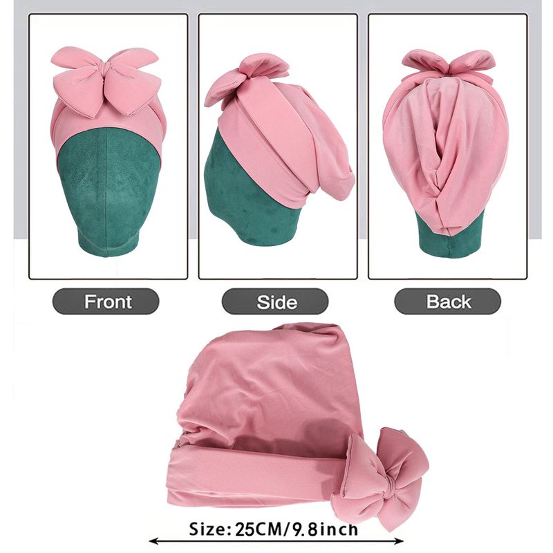 Cross Border Hot Selling Bow Knot Cap New Space Cotton Turban Cap Autumn And Winter All Match African Indian Hat_voghion.com