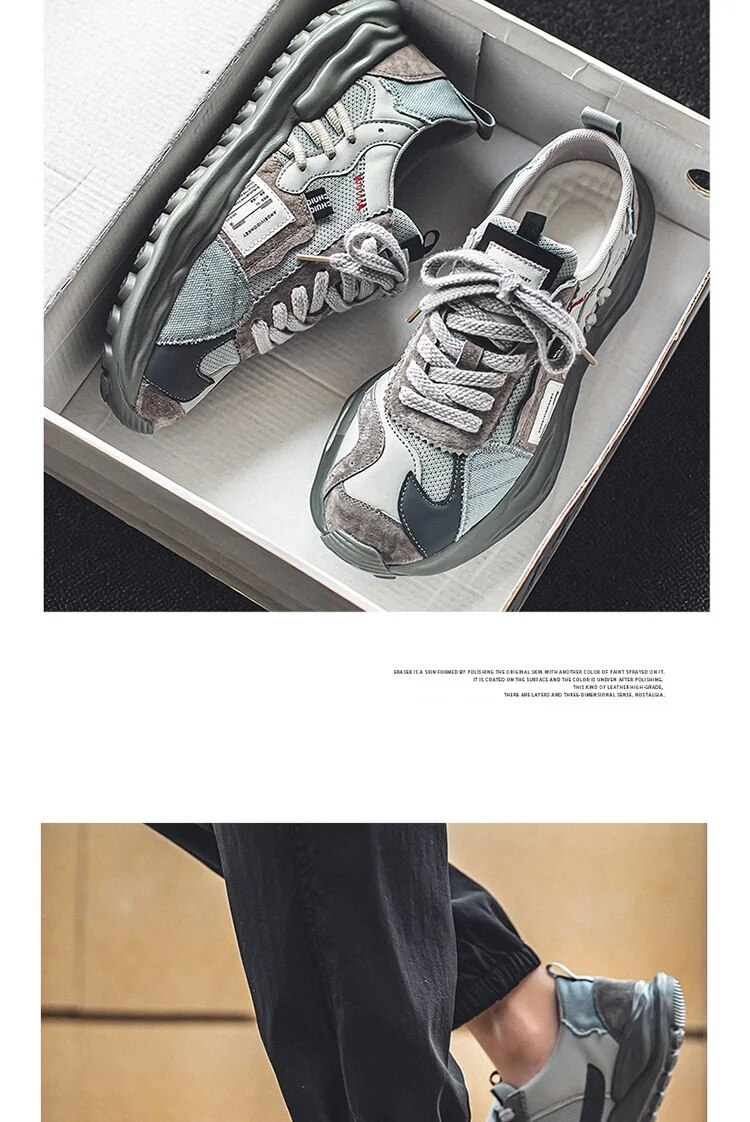 p5 Ny design Män Chunky Sneakers Mode Färger Blandade Retro Sportskor Herr Patchwork Fritids Sneakers Street Style Dam Skor_voghion.com