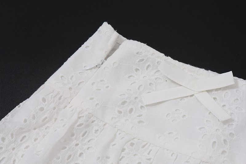 Vêtements pour femmes, hauts à manches bouffantes, jupe à volants, ensemble deux pièces_voghion.com