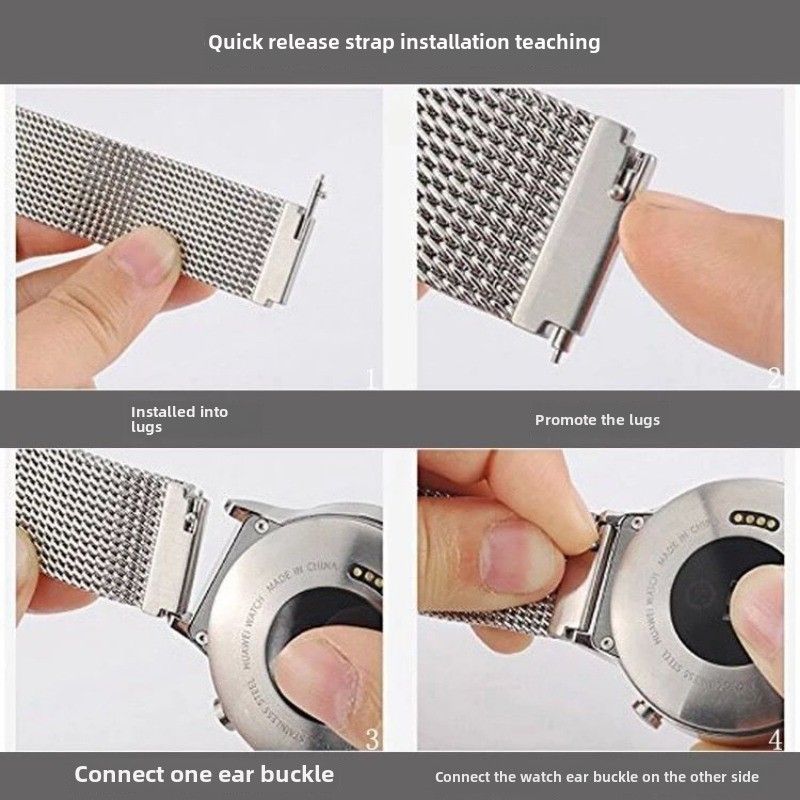 Cinturino sostitutivo milanese Cinturino per iPhone Cinturino magnetico in maglia di acciaio inossidabile Accessori per orologi intelligenti Bracciale_voghion.com