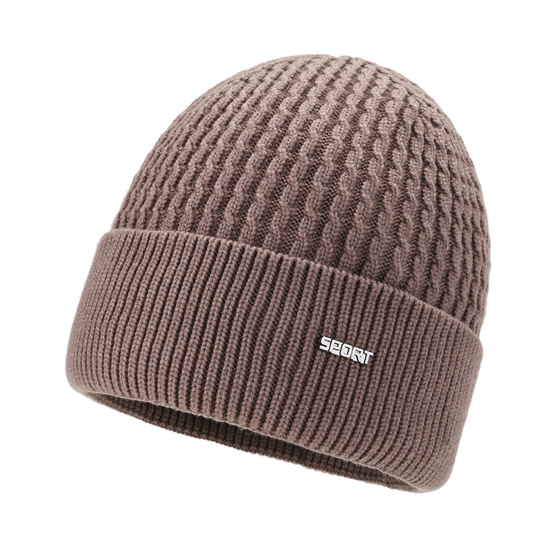 Φθινοπωρινό και χειμώνα νέο μάλλινο καπέλο εξωτερικού χώρου ζεστό κρύο προστατευτικό αυτιών ζεστό ανδρικό ποδηλατικό αντιανεμικό χοντρό πλεκτό καπέλο_voghion.com