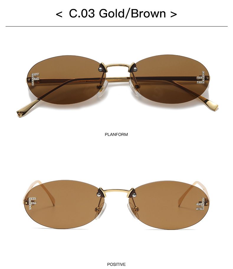 Fashion Fashion Big Square Sunglasses Women Brand Pilot Clear Sun Glasses Female Oversized Half Frame Shades Eyewear Rimless_voghion.com