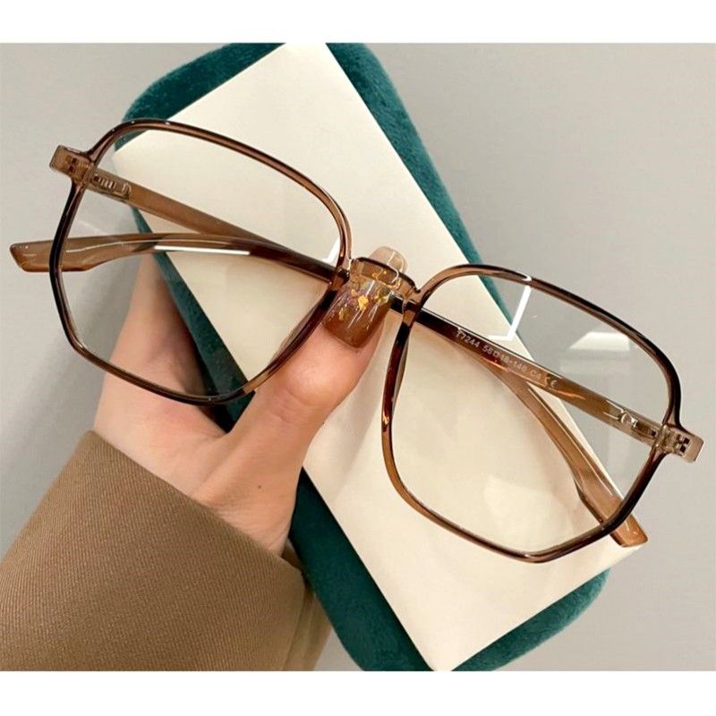 Occhiali da vista grandi quadrati alla moda, anti-luce blu, da donna, per computer, da gioco, classici, trasparenti_voghion.com
