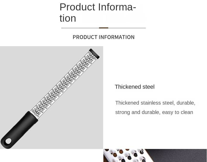 Ruostumattomasta teräksestä valmistettu juustoraastin Monitoiminen siivukone juusto-suklaa-sitruuna-keittiötyökalulle_voghion.com
