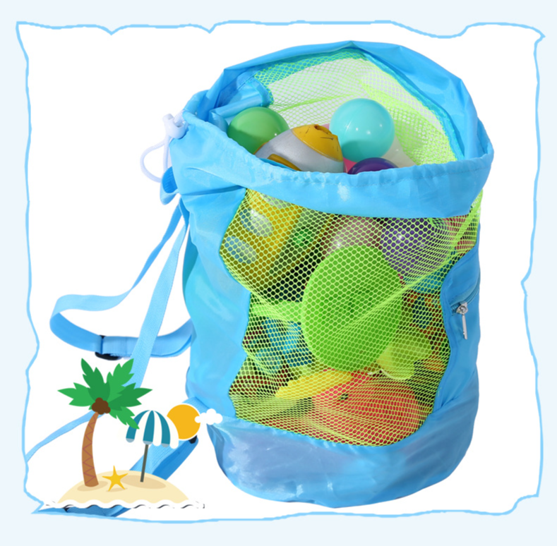 Beach Bag Children's Swim Beach Bag Shoulder Storage Bag Clothing Storage Bag Beach Travel Outdoor Net Bag_voghion.com