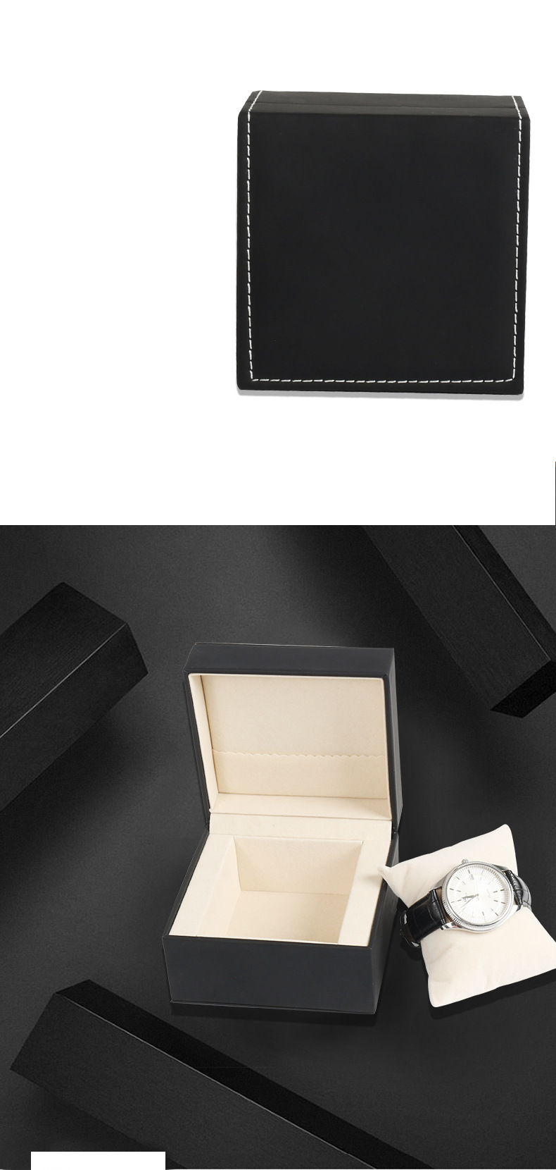 Watch Box Pu Leather Watch Packing Box Watch Box Watch Storage Box Watch Packing Box Clamshell Watch Box_voghion.com