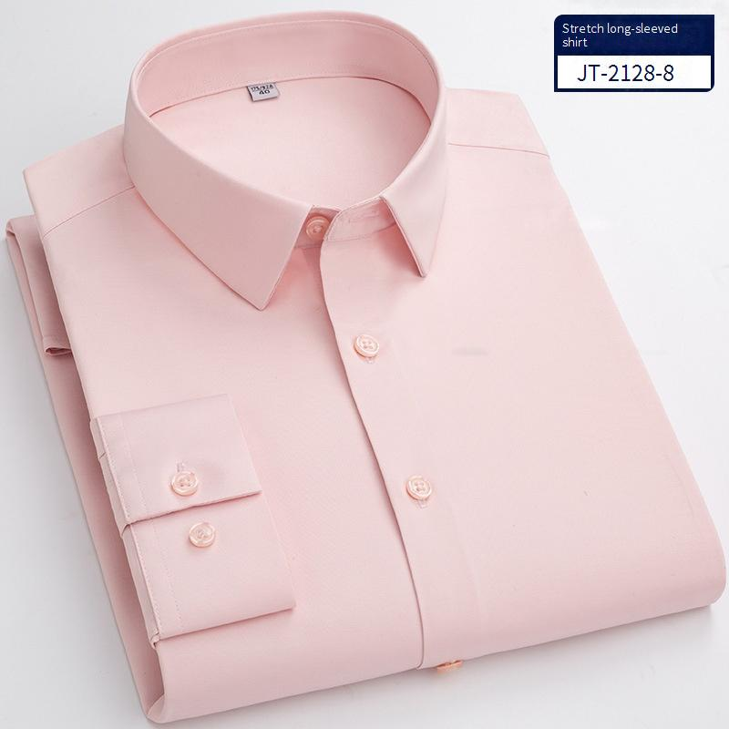 Bügelfreies, knitterfreies Herrenhemd – Business-Casual-Hemd aus Polyester (S-6XL, geruchshemmend und feuchtigkeitsableitend, Slim Fit für Büro und Reisen)_voghion.com