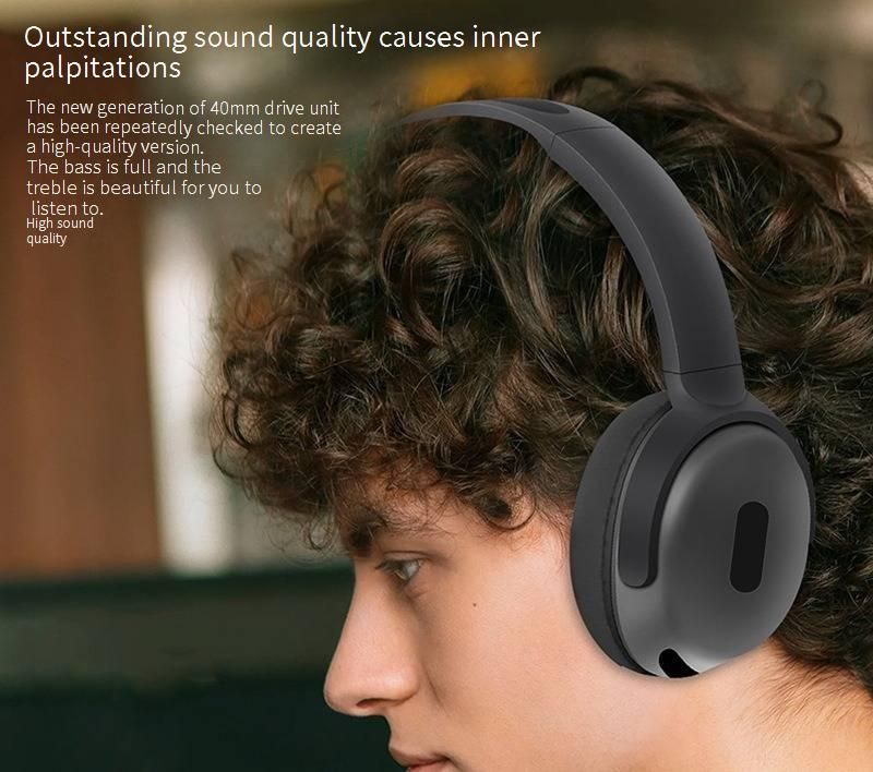 MAX PRO Wireless Bluetooth Headphones With Built-in SD Card Slot - Over-Ear Stereo Headset For Music & Calls (Black/White)_voghion.com