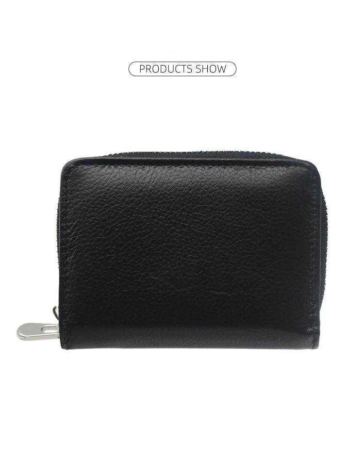 Genuine Leather Multi-Card Holder With Zipper For Men And Women - RFID Blocking Wallet With 12 Card Slots, Stylish & Functional_voghion.com