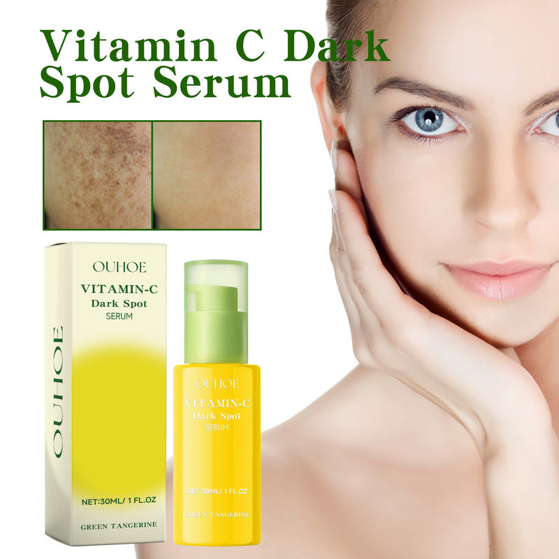 OUHOE vitamin c reduces fine lines spots, moisturizes, tightens, whitens wrinkles, and essence_voghion.com