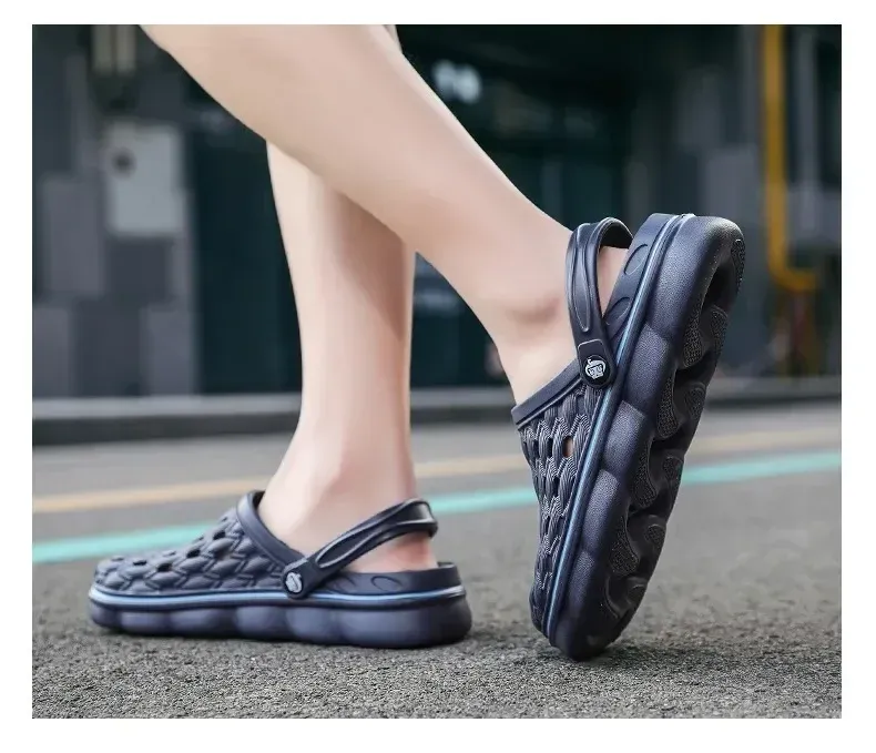 Herren Outdoor Sandalen Stilvolle Clogs Strandschuhe Freizeit Hausschuhe Schnelltrocknend Leicht Weich Neu Sommer 2024_voghion.com