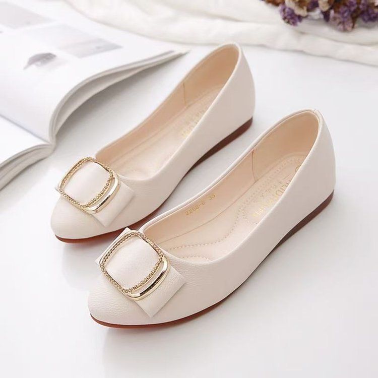 beef Tendon Sole Shallow Mouth Single Shoes Damen Soft Sole Work Lederschuhe Damen Soft Leather Spitz Flache Schuhe_voghion.com