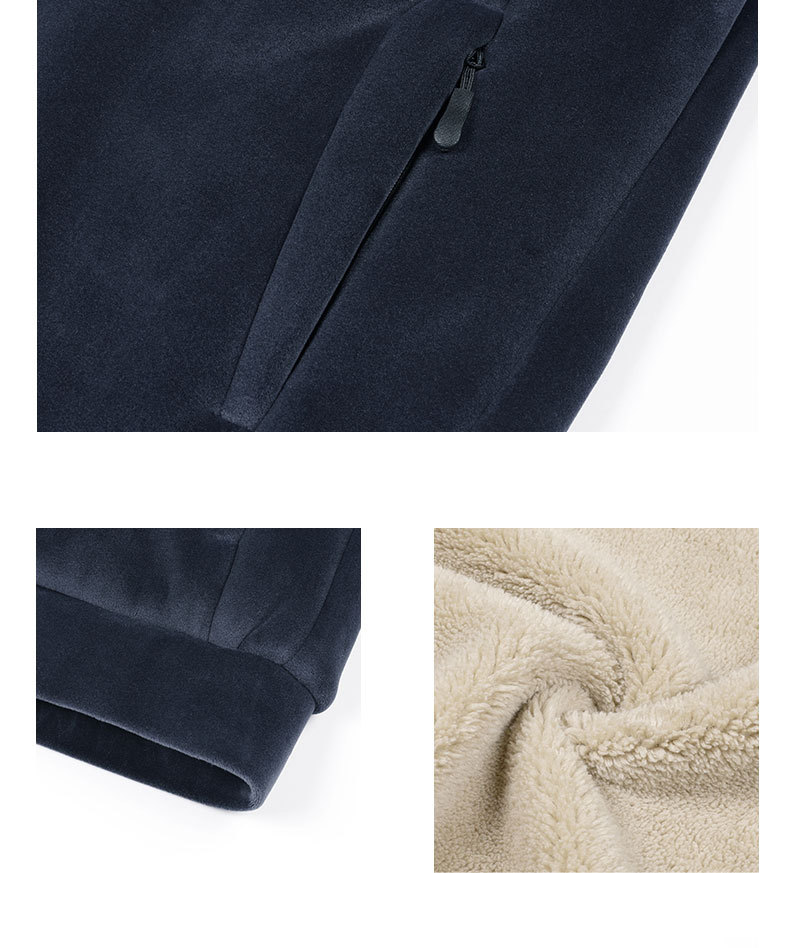 Jachetă de iarnă pentru bărbați, cu glugă din fleece Silver Fox, din două piese, caldă, din fleece de miel_voghion.com