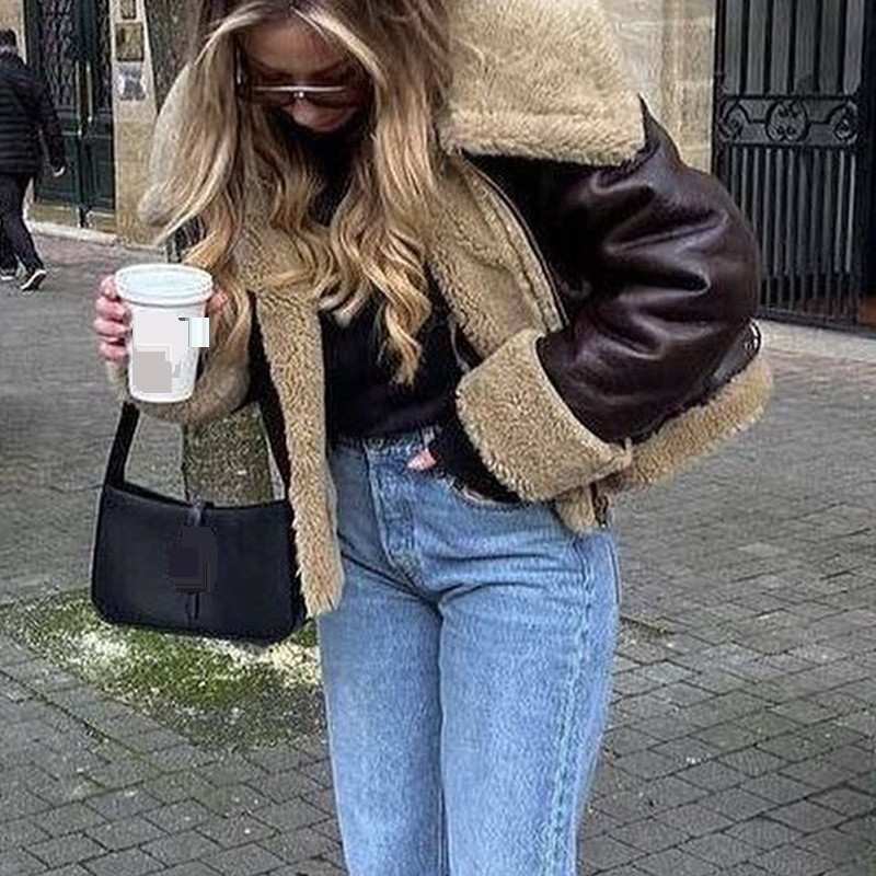 Veste de moto en fourrure de style Maillard, nouvelle mode d'hiver_voghion.com