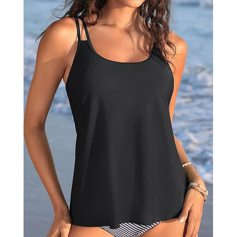 Nur fließende Oberteile für Damen – bescheidene Bademode, lockere Badeanzüge, bodenlos_voghion.com