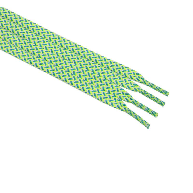 Flat Tri-color Long Striped Polyester Shoelaces 7mm Wide_voghion.com