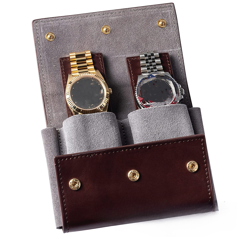Družinski organizator, paket dveh torb za shranjevanje moških ur iz pravega usnja, prva plast kravje kože, potovalna torba za ure, zaščitni pokrov_voghion.com
