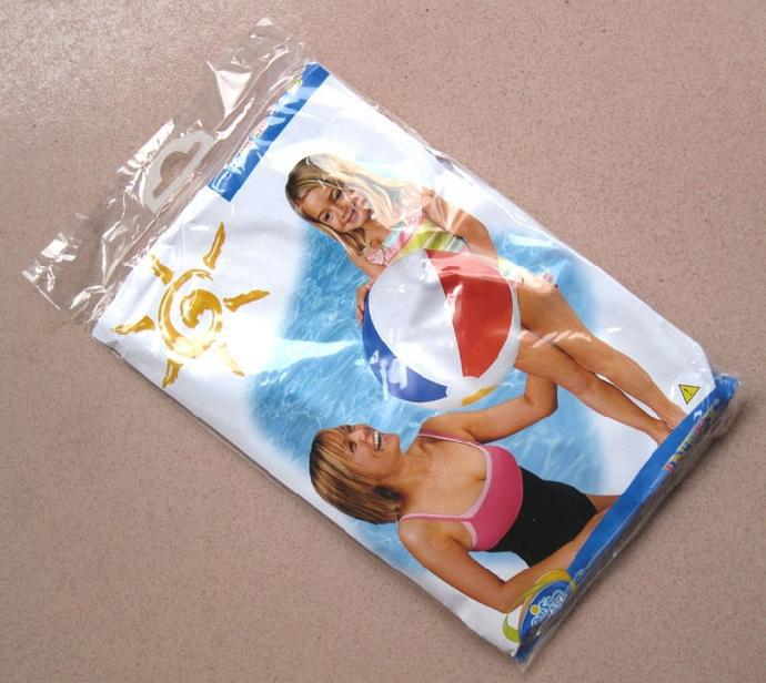 Giocattoli da spiaggia con sabbia, palla da spiaggia media a quattro colori, palla da spiaggia gonfiabile, diametro 33 cm_voghion.com
