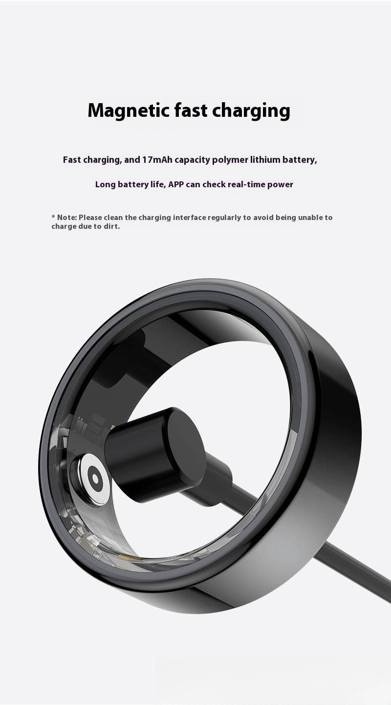 R02P Smart Ring – Herzfrequenz-/Blutdruck-/Blutsauerstoffmessgerät, Schlaf- und Schrittzähler, wasserdicht, Bluetooth, Kamerasteuerung – Geschenk für Paare_voghion.com