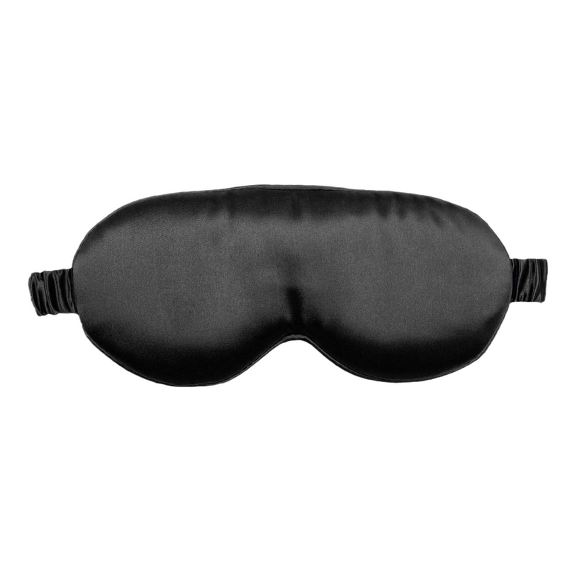 Maschera per dormire in seta sagomata 3D da 22 momme - Cinturino regolabile e zero pressione (completamente oscurante, ipoallergenica, perfetta per chi dorme su un fianco e per chi viaggia)_voghion.com