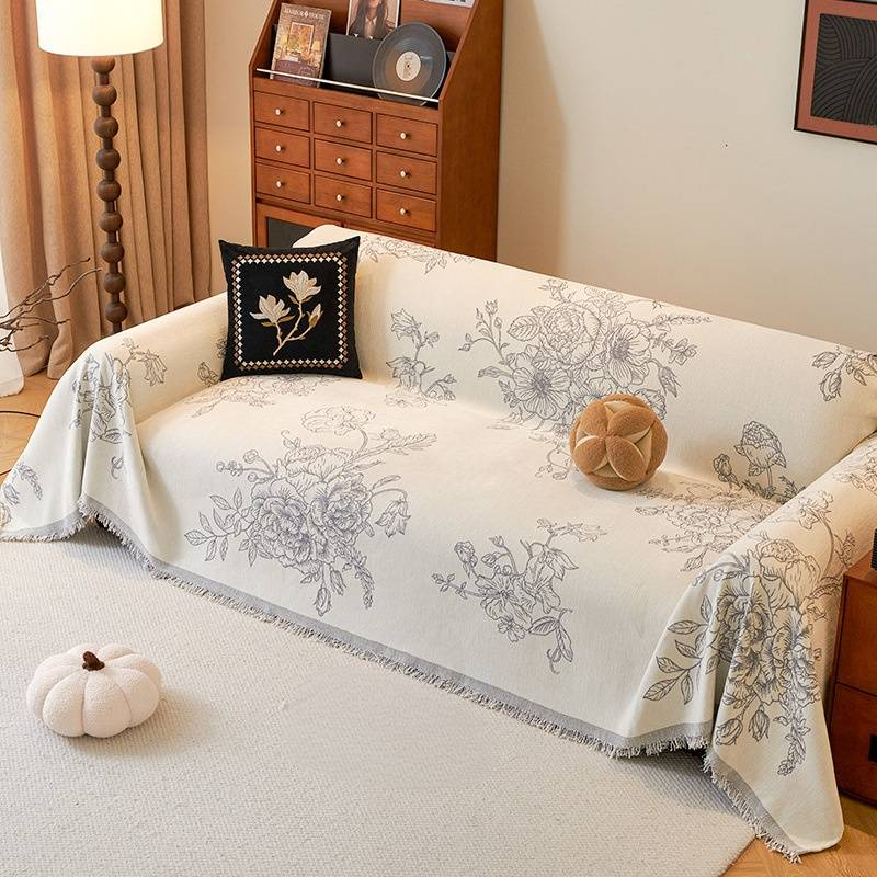 Copridivano - Copridivano elasticizzato a copertura totale, in un unico pezzo (tessuto jacquard per 4 stagioni, stile moderno di metà secolo, antiscivolo, elegante arredamento per la casa)_voghion.com