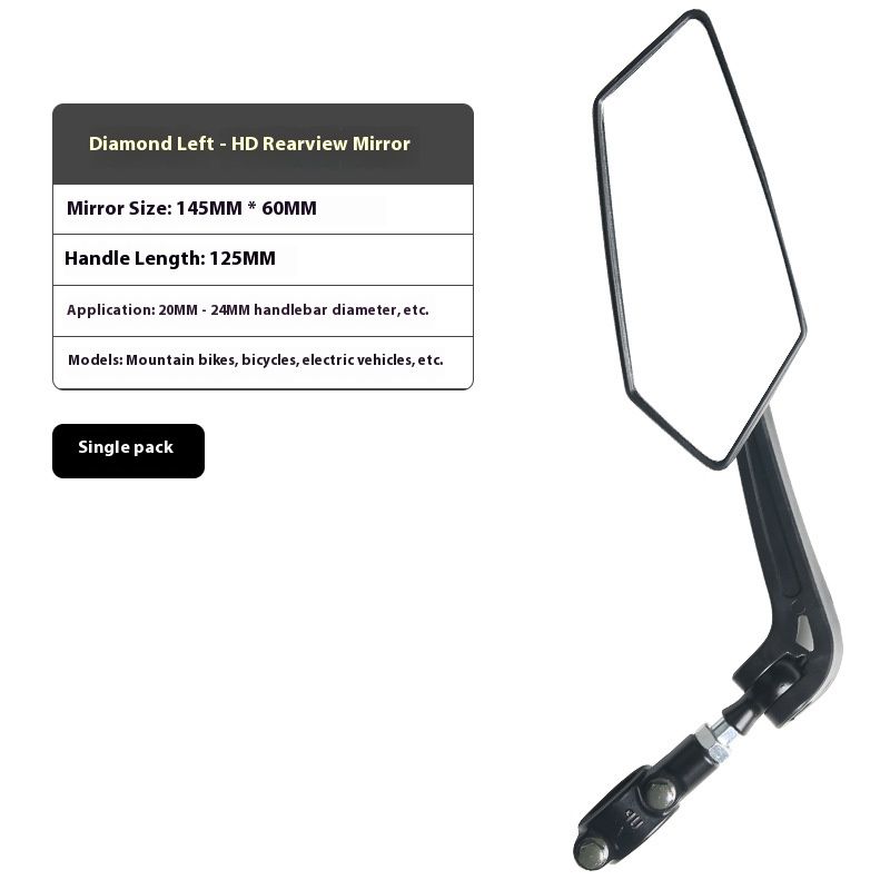 Specchietto retrovisore universale per bici, specchietto retrovisore per moto, accessorio pieghevole per ciclismo, riflessione HD grandangolare, struttura resistente in nylon e acrilico_voghion.com