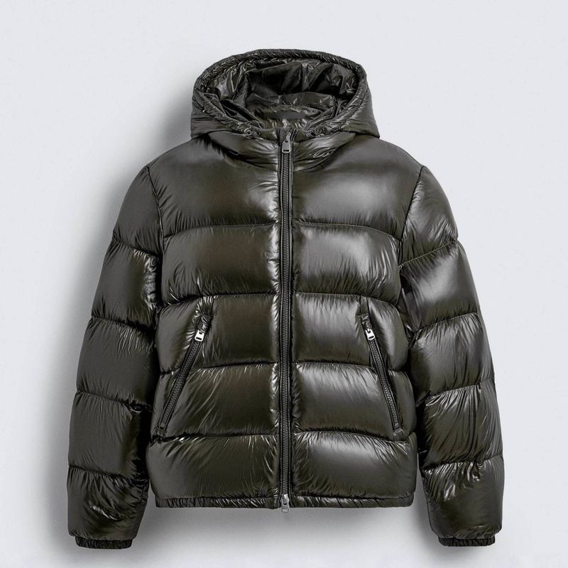 Giacca da uomo con cappuccio, cerniera e tasche - Cappotto casual invernale imbottito in cotone (nero, marrone, rosso, blu, verde oliva)_voghion.com