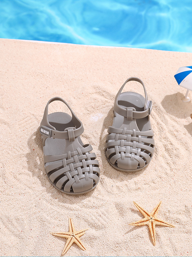 Sandali romani, primavera estate, ragazzi e ragazze, scarpe da spiaggia in gelatina con fondo piatto, suola morbida, antiscivolo, foro cavo, da uomo e_voghion.com