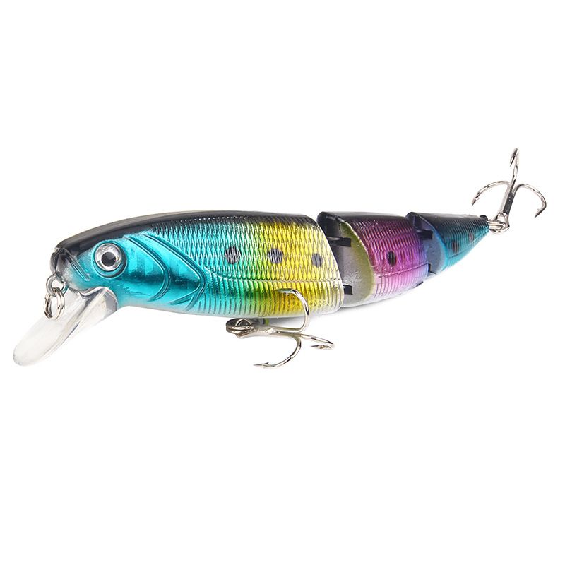 8 Colors Colorful Three Section Lure Bait 11.5cm/15g Simulation Hard Bait Minnow Bait Outdoor Fishing Gear Products_voghion.com