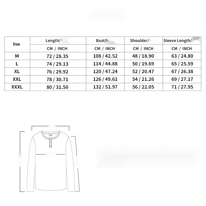 Nuova maglietta da uomo a maniche lunghe autunnale da uomo, camicia aderente con bottoni, scollo a V, sezione sottile_voghion.com