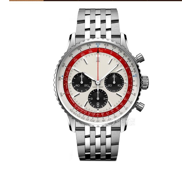 2023 Men's Six Needle High Quality Timing Quartz Steel Band Centennial Watch_voghion.com