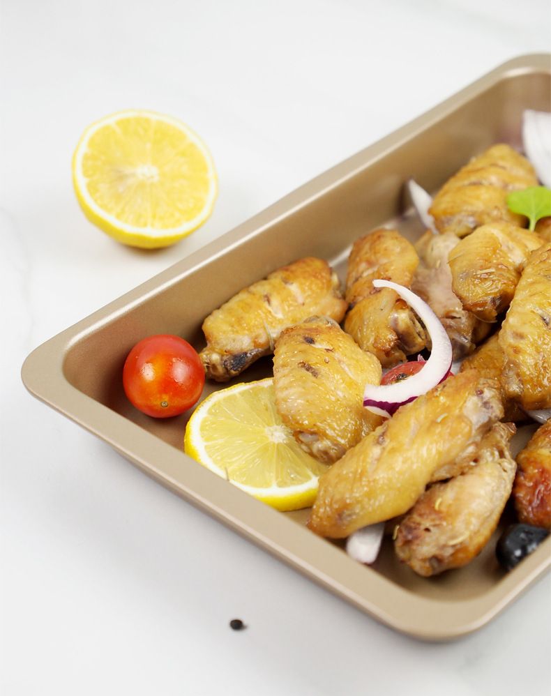 Non Stick 11 Inch Rectangular Baking Pan Baked Chicken Wings Biscuits And Cakes Tall 7 Inch Carbon Steel Bread Pan Baking Utensils_voghion.com