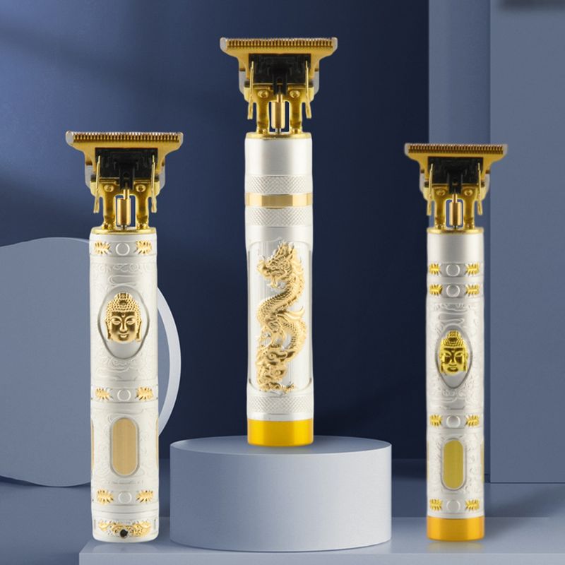 Cortadora eléctrica multifuncional Ruixingst de gran potencia, color blanco dorado, cabezal de corte en forma de T, cortadora de cabello, suministro para peinado._voghion.com