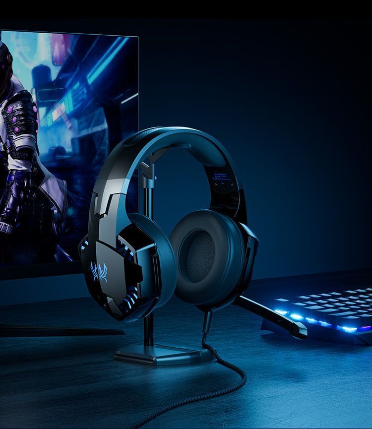 KOTIONEACH Gaming Headset With Noise Cancelling Microphone USB Universal For Internet Cafes_voghion.com