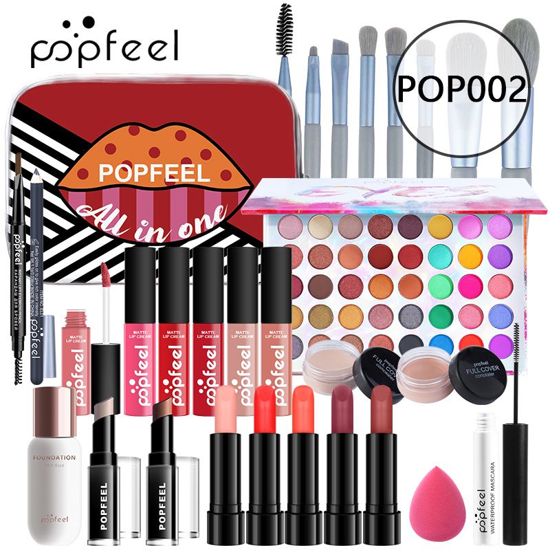 Makeup Sets Wholesale Eye Shadow Lip Gloss Foundation Lipstick Concealer Beginner Studio Makeup Combination Set_voghion.com