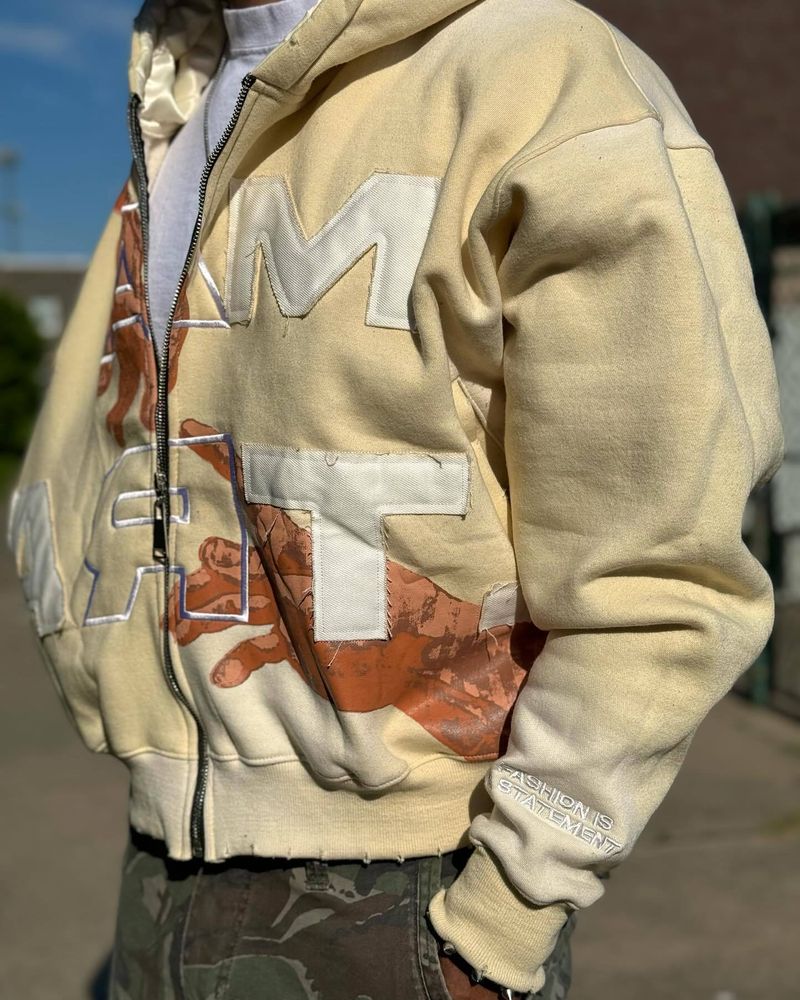 Vêtements pour hommes Automne Nouveau Style Imprimé Lettre Patch Broderie Composite Artisanat Sweat À Capuche Unisexe Pull Ample Pull_voghion.com