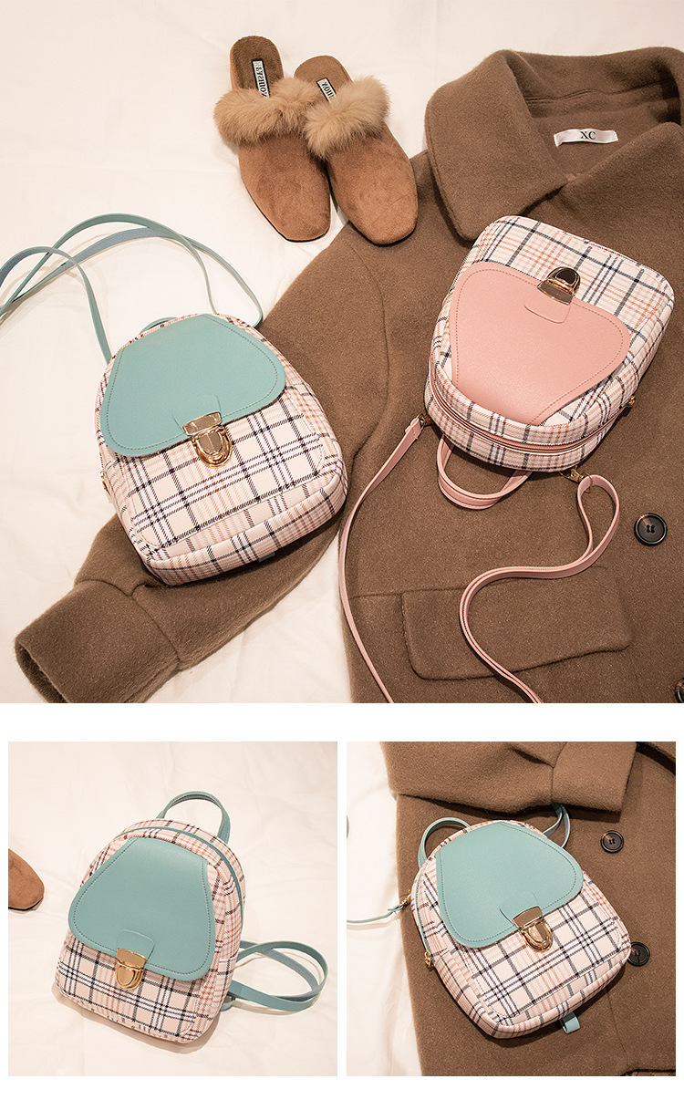 Bolso de mujer de PU 2023 nueva mochila a cuadros bolso de parachoques bolso de teléfono móvil diagonal de un solo hombro suministro de bolsa transfronteriza al por mayor_voghion.com