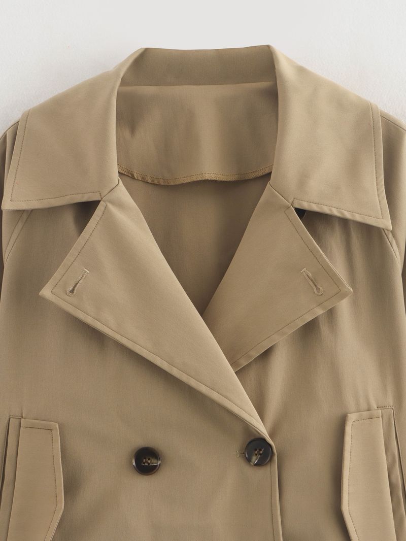 Damenbekleidung 2024 Herbst/Winter neue Street Fashion Trenchcoat Stil Kurzjacke_voghion.com