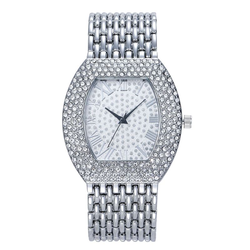 nuovo orologio da donna con diamanti pieni elegante cintura in acciaio secchiello per vino con diamanti orologio personalizzato retrò stellato_voghion.com