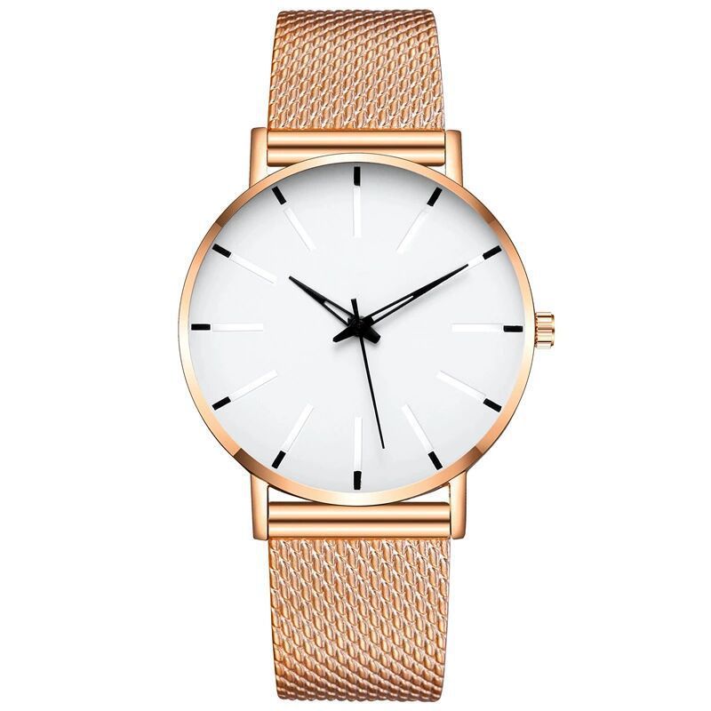 men's and Women's Business color scale fashion watches men's mesh belt thin quartz watches_voghion.com