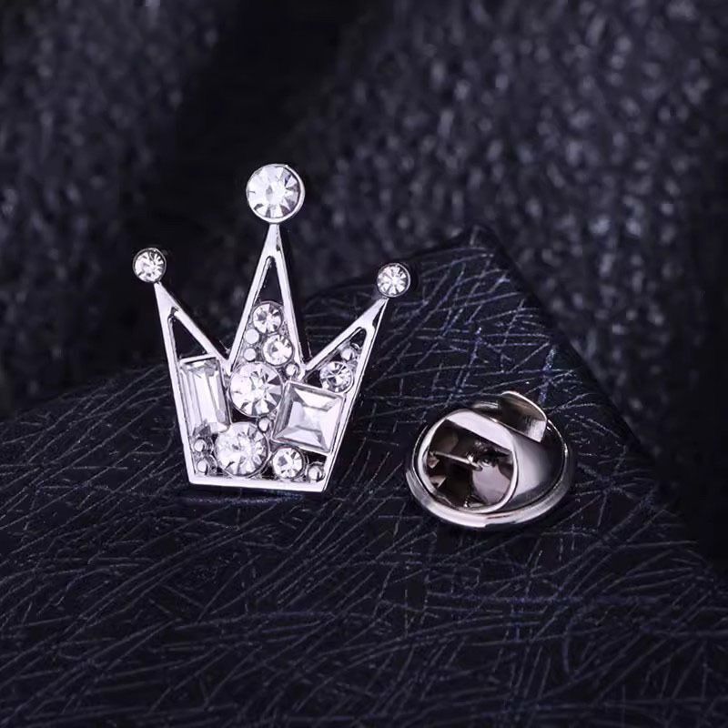 Spilla da colletto a corona, spilla da uomo, spilla da abito in cristallo, spilla da colletto con lo stesso logo Zhang Songwen, spilla da camicia estiva_voghion.com