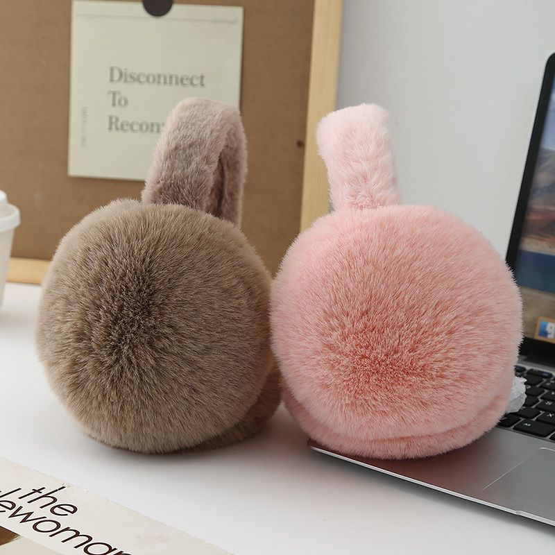 Foldable Ear Muffs For Warmth, Cute Plush Ear Warmers For Men And Women, Autumn And Winter_voghion.com
