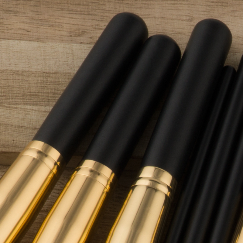 17 Stück Make-up-Pinsel, Beauty-Tools, Schwarzgold, Grundierungspinsel, Fächerpinsel, Make-up-Set GUJHUI_voghion.com