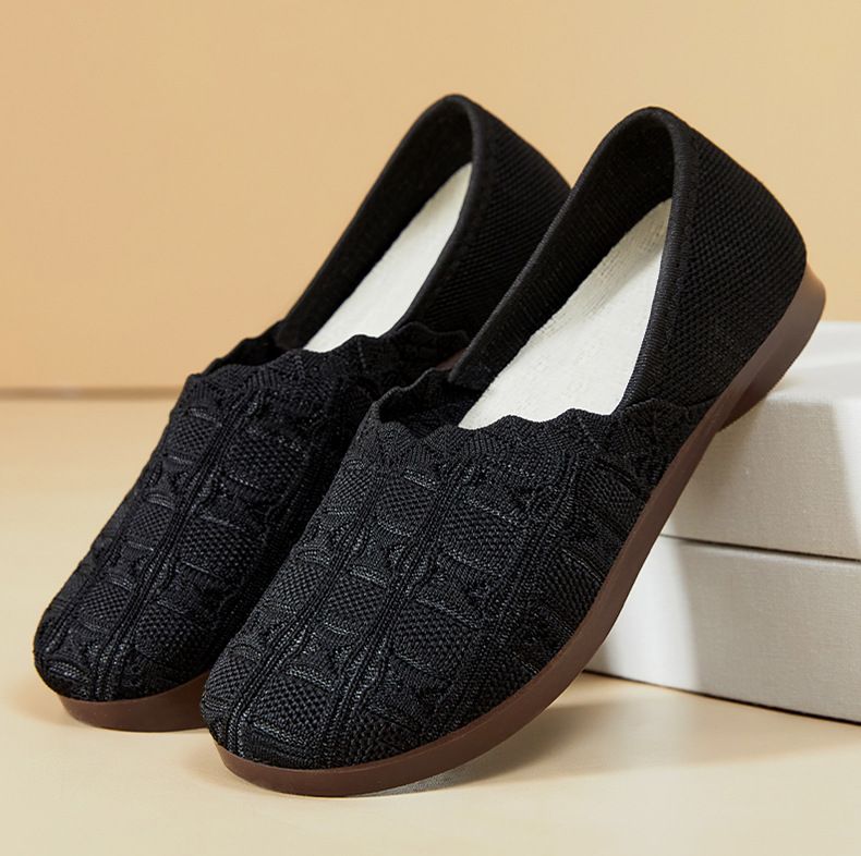Sapatos casuais femininos, sapatos de mãe com um pedal, sapatos preguiçosos, leves e confortáveis, sapatos femininos simples_voghion.com