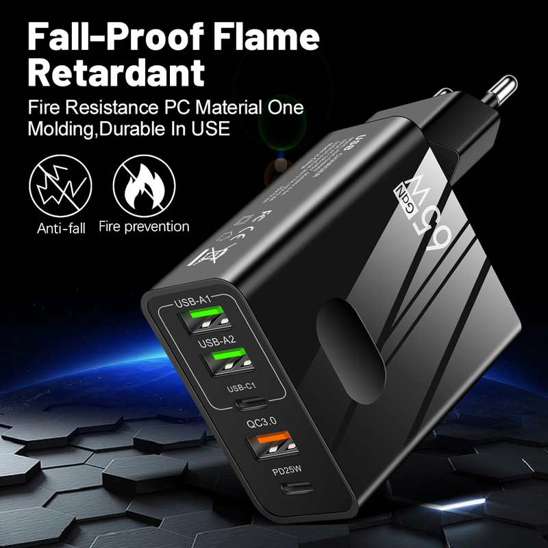 USB 65W char GaN hızlı char C tipi iPhone 14 Samsung Xiaomi cep telefonu char adaptörü taşınabilir için uygun_voghion.com