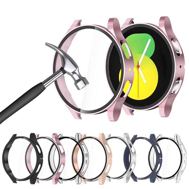 Cover til Samsung Galaxy Watch 5 pro etui 45mm 4 40mm 44mm tilbehør PC bumper skærmbeskytter glas Galaxy watch 5 etui_voghion.com
